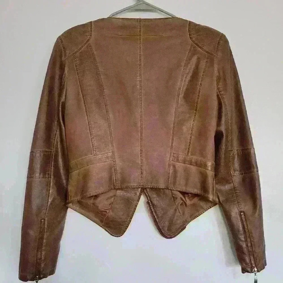 Raison D'etre Faux Leather Jacket Size Medium - Picture 3 of 5